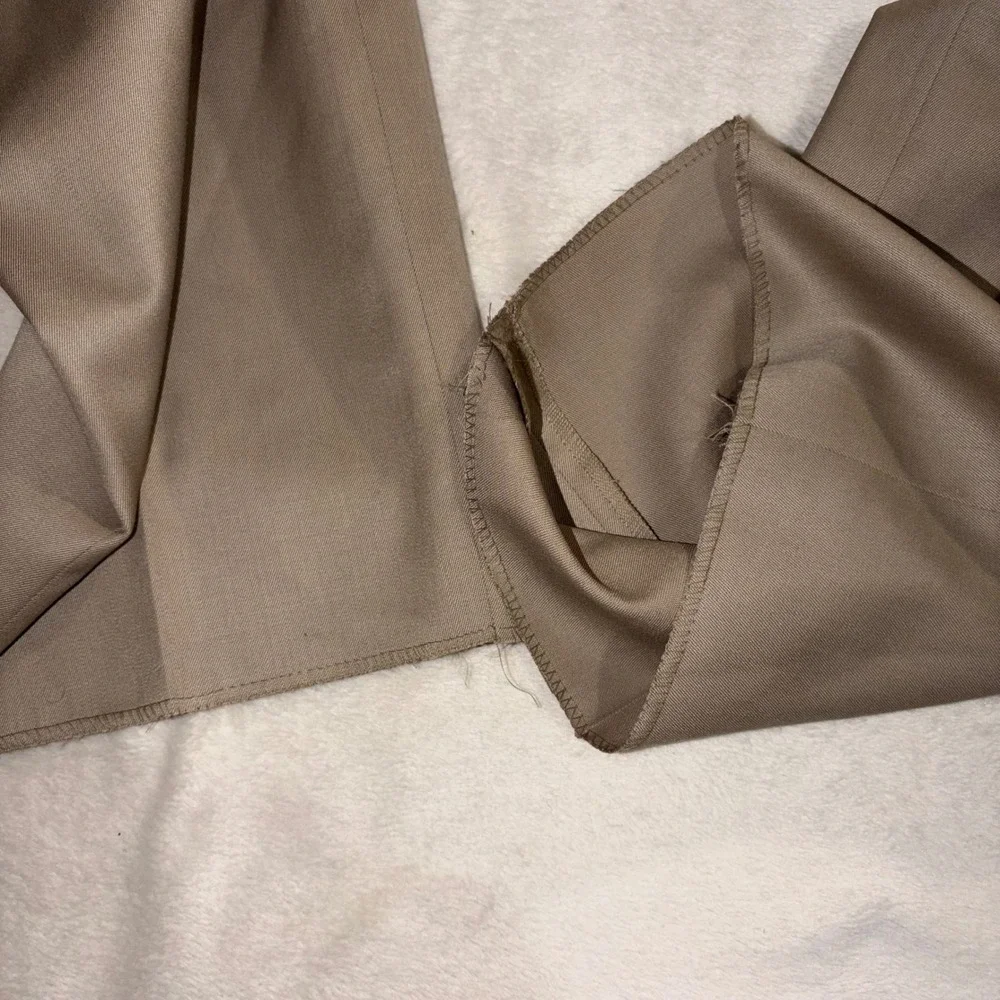 JB Britches Winston Khaki Pleated Dress Pants 100% Worsted Wool Italy 40R NWT